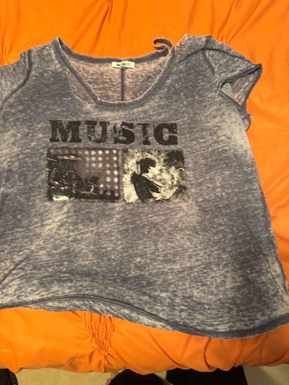 William Rast Heathered Gray Burnout Tee